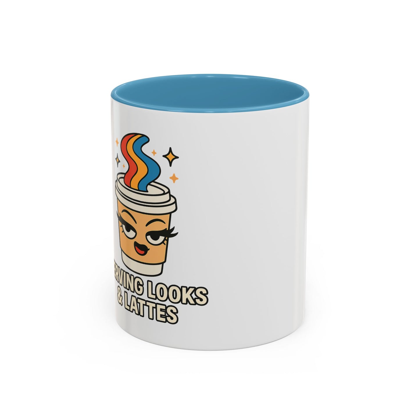 Serving Latte's and Looks - Accent Coffee Mug (11, 15oz)