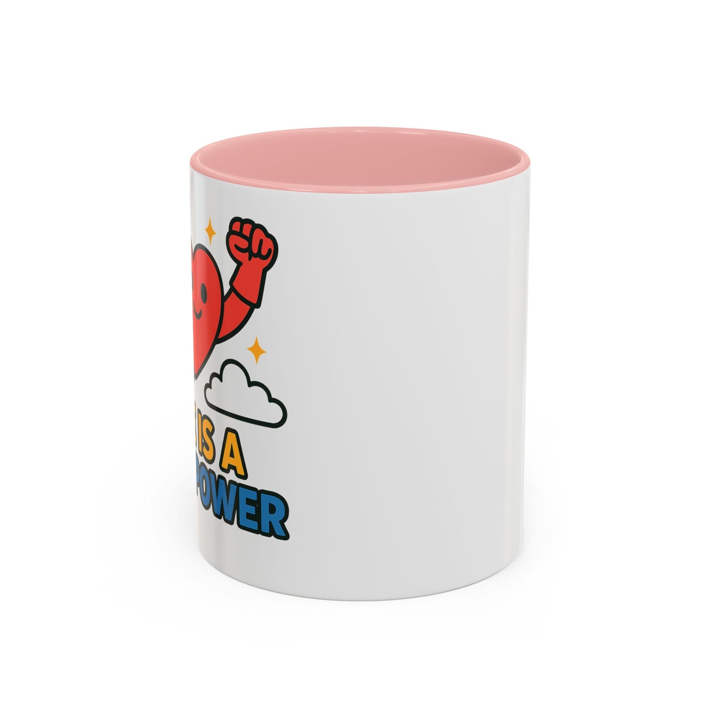 Love is a Super Power - Accent Coffee Mug (11, 15oz)