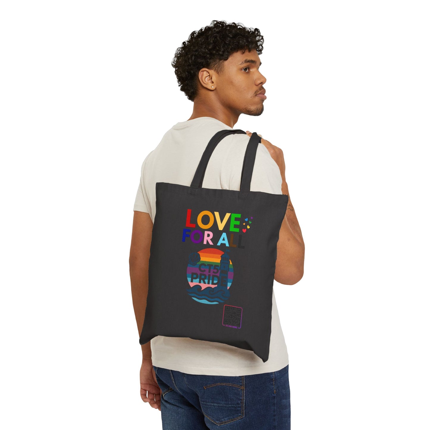 Canvas Tote Bag (Straight? No Curvy) Reusable Eco-Friendly Shopping Bag | Gift for LGBTQ+ | Beach, Market, Everyday Use
