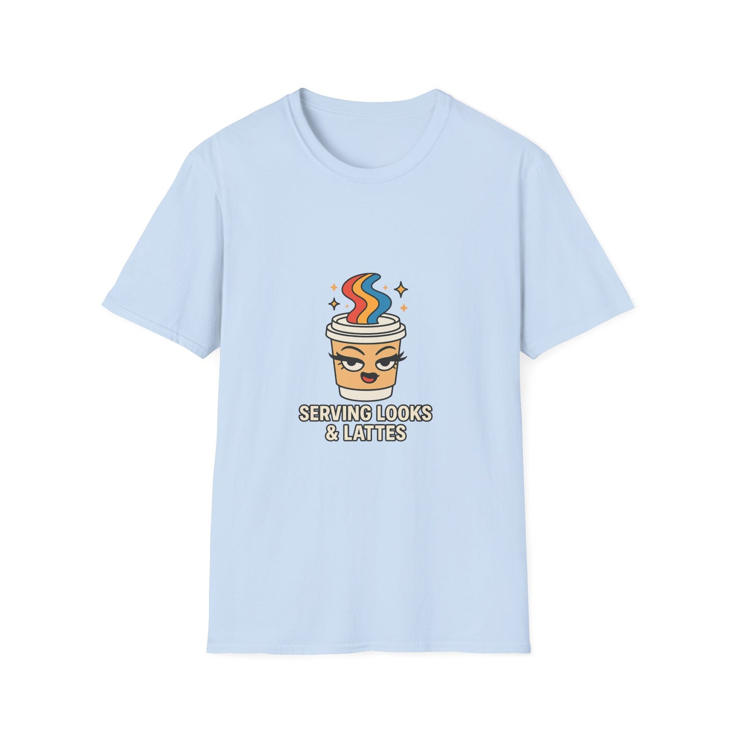 Serving Looks and Latte's Unisex soft-style t-shirt