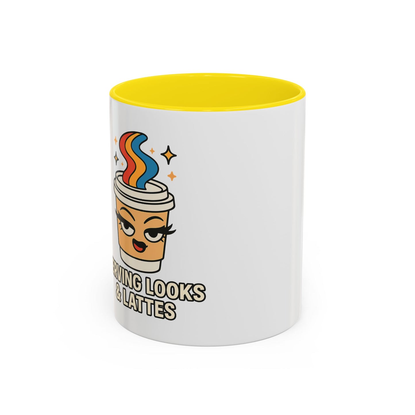 Serving Latte's and Looks - Accent Coffee Mug (11, 15oz)