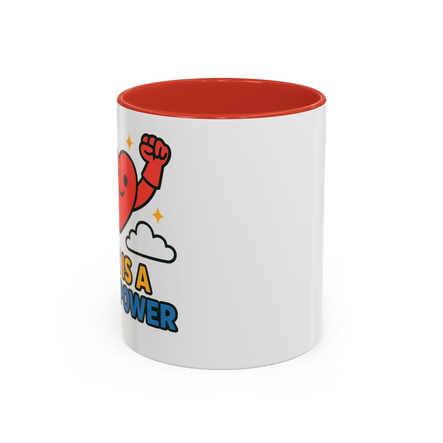 Love is a Super Power - Accent Coffee Mug (11, 15oz)