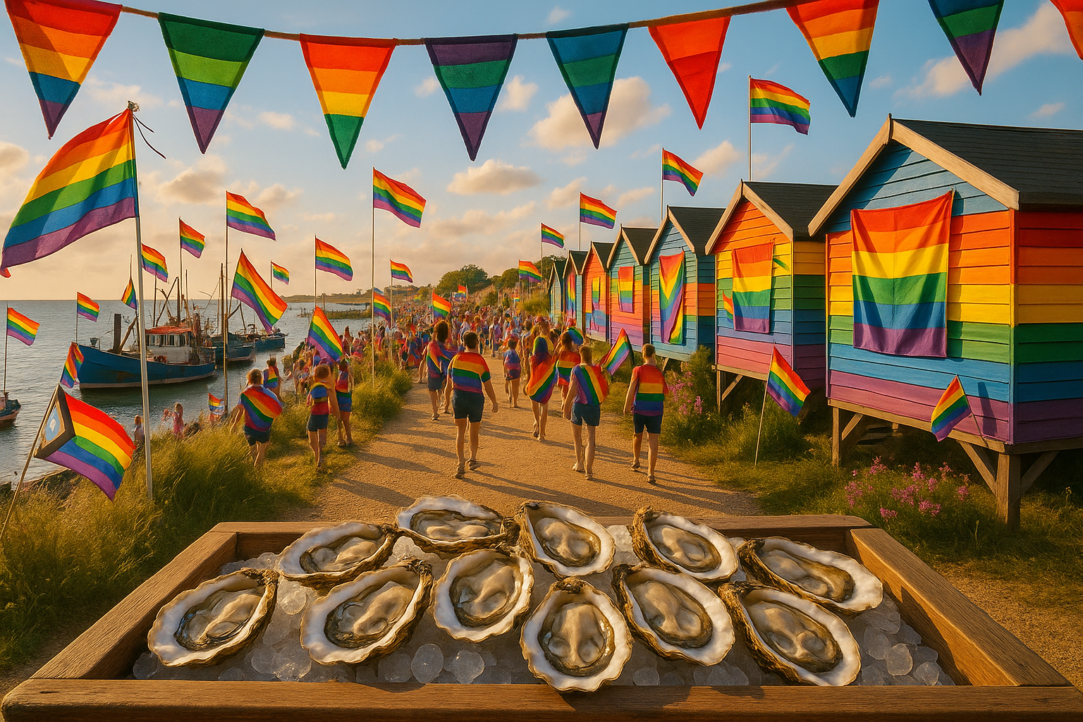 The CT5 postcode area of Kent, what is is famous for. With a pride celebration theme